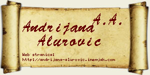 Andrijana Alurović vizit kartica